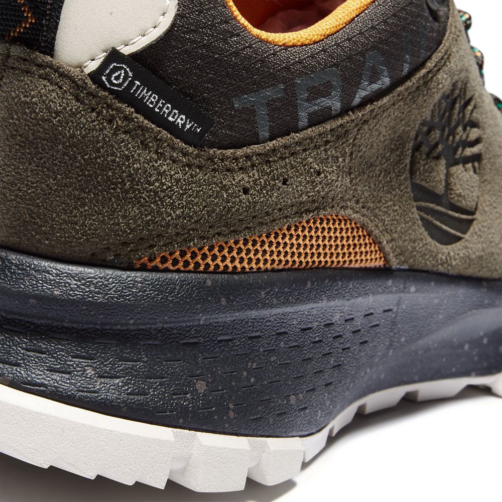 Zapatos de Montaña Timberland Hombre Garrison Trail Bajas Waterproof Verde Oliva/Negras - Chile HRY-